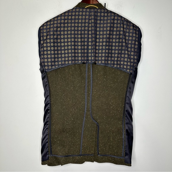Scotch & Soda Olive Green Donnegal Tweed Single Breasted Blazer Sport Coat M/48 - Picture 9 of 12